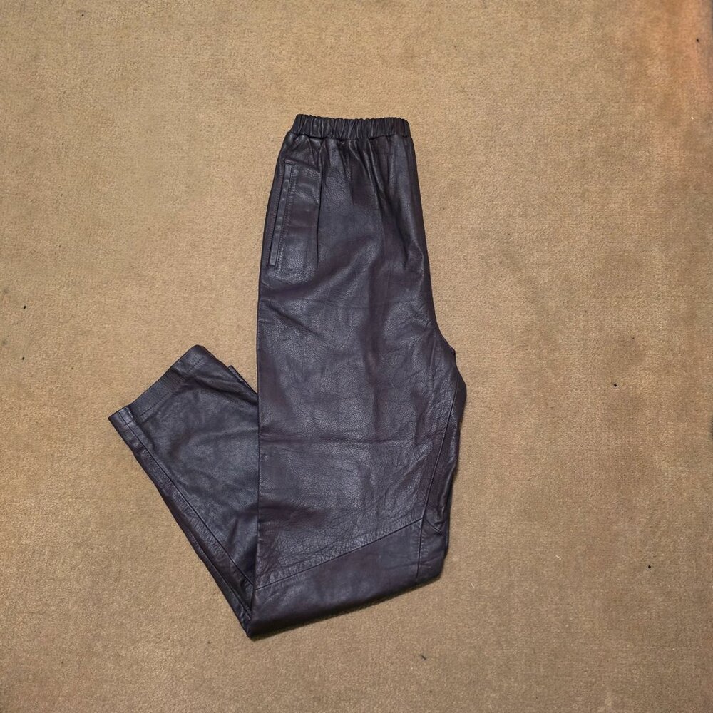 Vintage Women's Brown Leather Pants Sz M EUC